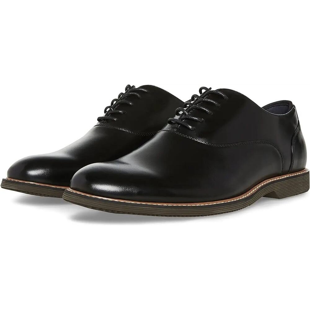 Steve Madden Classic Black Leather Derbys